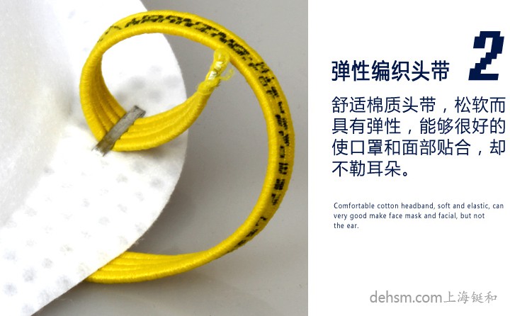 3M8511N95防護(hù)口罩彈性編織頭帶
