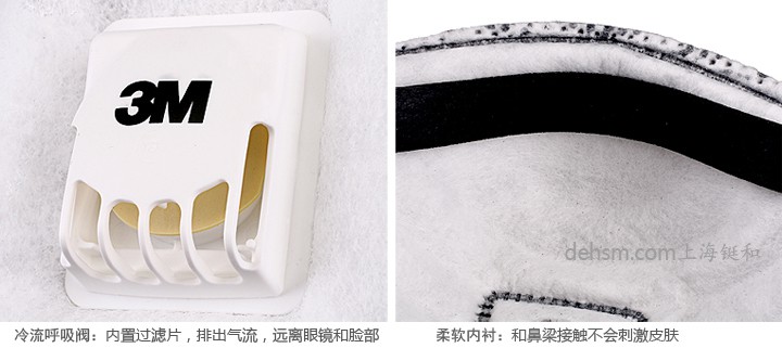 3m8514焊接口罩冷流呼吸閥設計,配有柔軟內襯
