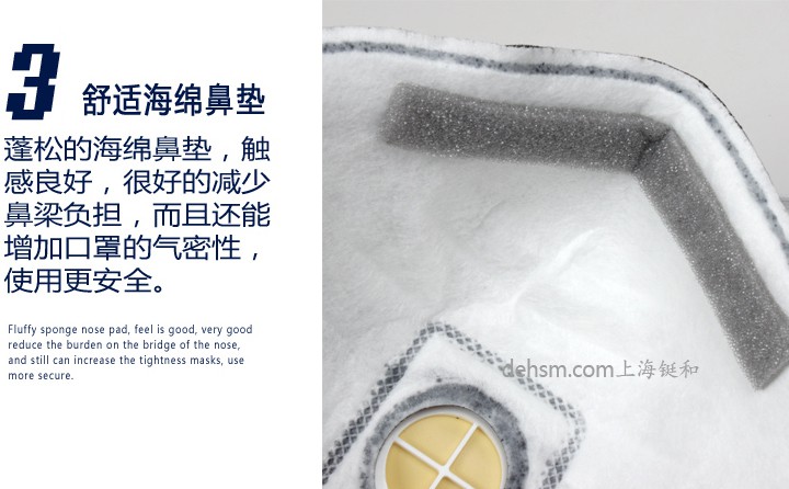 3M9913V口罩內(nèi)側(cè)鼻梁海綿鼻墊,降低口罩壓迫感